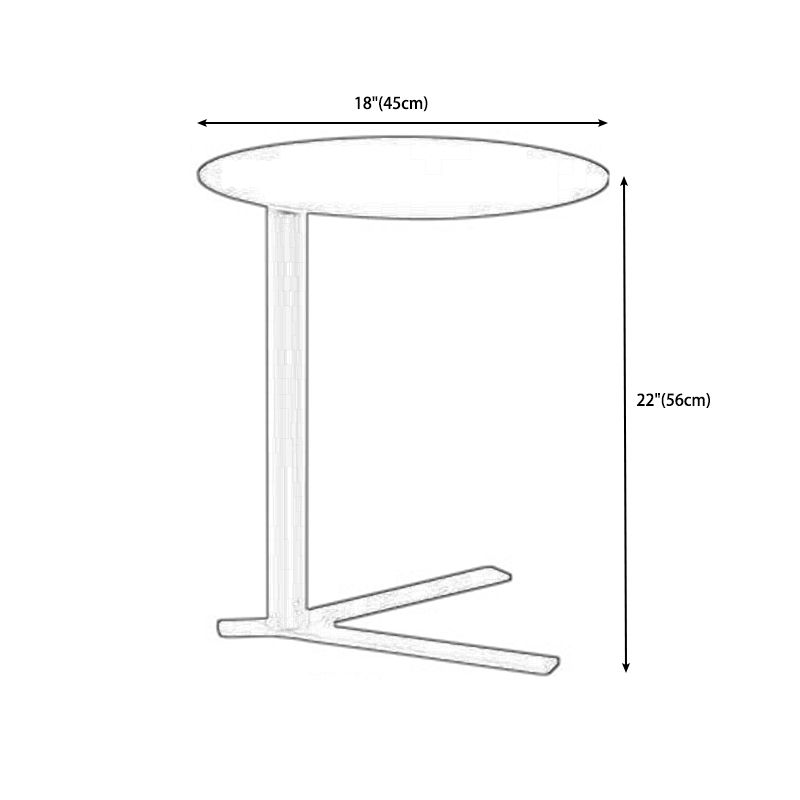 Round Metal Side Table 18"L X 18"W X 22"H Metal Pedestal Side End Snack Table