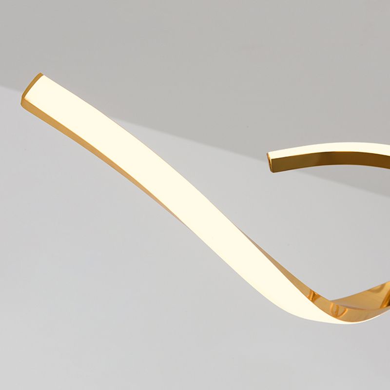 Metal Hanging Pendant Lights Contemporary Linear Hanging Lamps for Dining Room