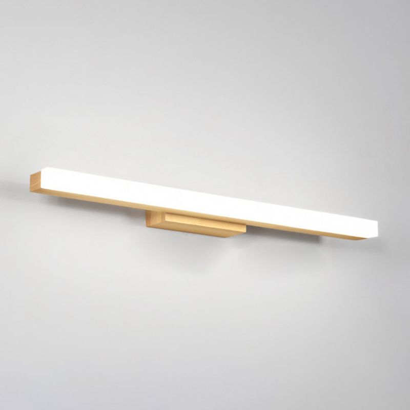1 luz de pared lineal de luz iluminación de pared de madera de estilo moderno para baño de ducha
