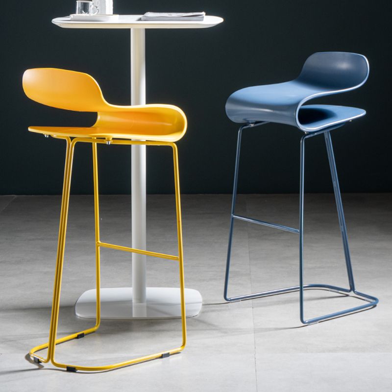 Low Back Footrest Bar & Counter Stool Modern Indoor Acrylic Counter Stool