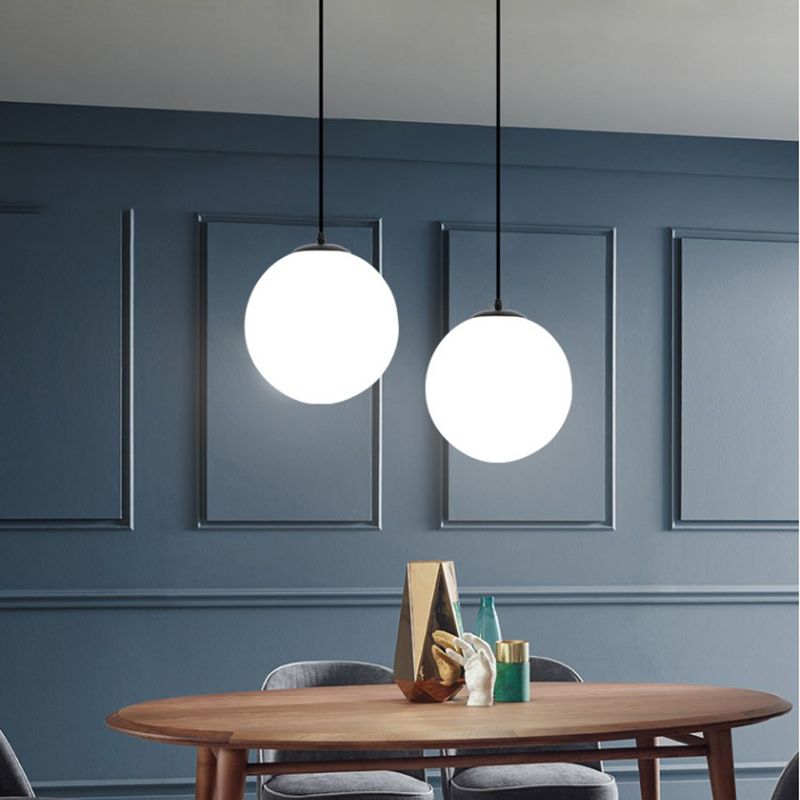 Moderner Stil Kugelform Pendelleuchte Glas 1 Licht anheizen Licht für Esszimmer