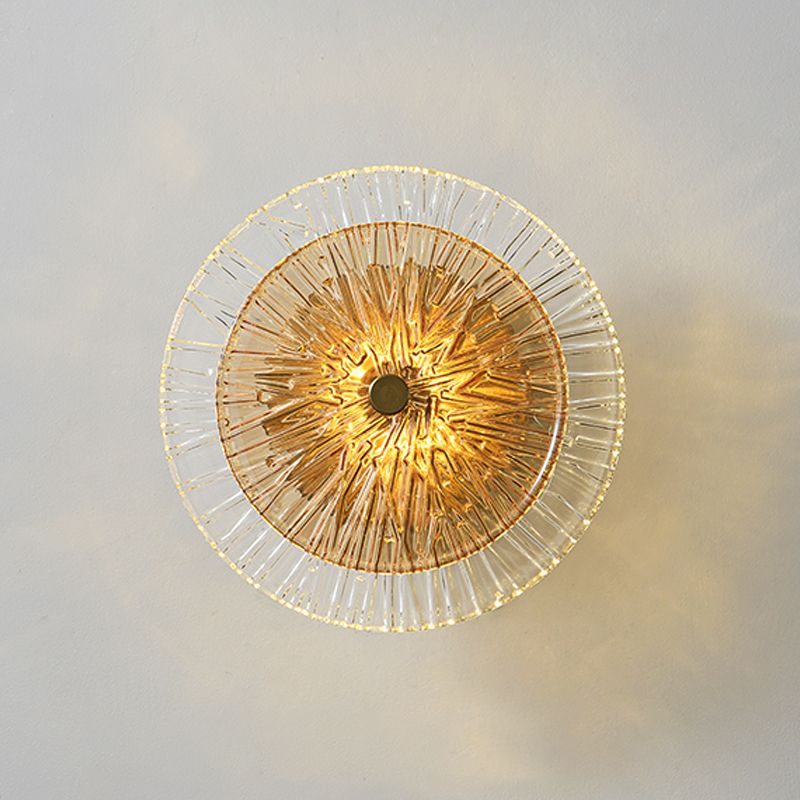Moderner Stil Wandleuchte runde Form Mehrlicht -Wandlicht mit Glas für Schlafzimmer