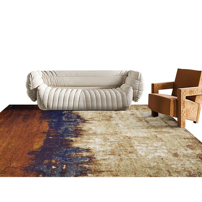 Zwart gestreepte tapijten Polyester Modern Rug Stain Resistant Rug voor woonkamer