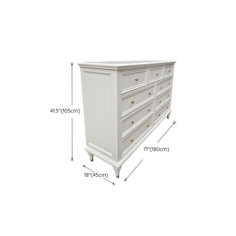 Solid Wood Storage Chest Dresser Traditional Dresser with Drawers