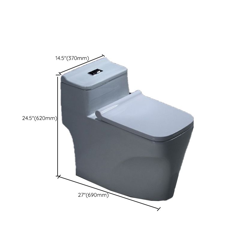 Contemporary White Flush Toilet Floor Mount Toilet Bowl for Washroom