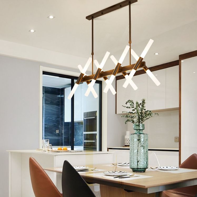 Acrylic Sputnik LED Island Pendant Light in Modern Creative Style Wrought Iron Ceiling Light for Dining Room