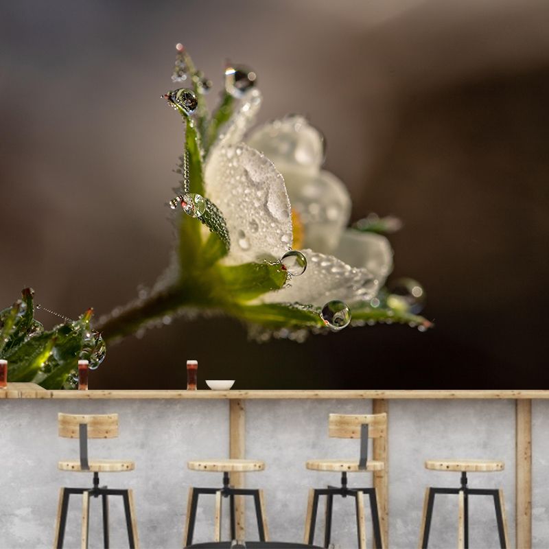 Customized Blooming Flowers Mural Decal Environmental Wallpaper for Living Room Wall Art