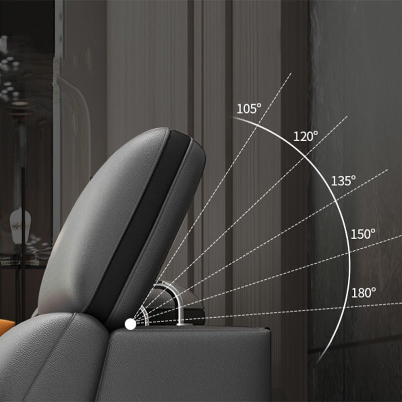 Divano a forma di L contemporaneo grigio luminoso posteriore sezionale per soggiorno