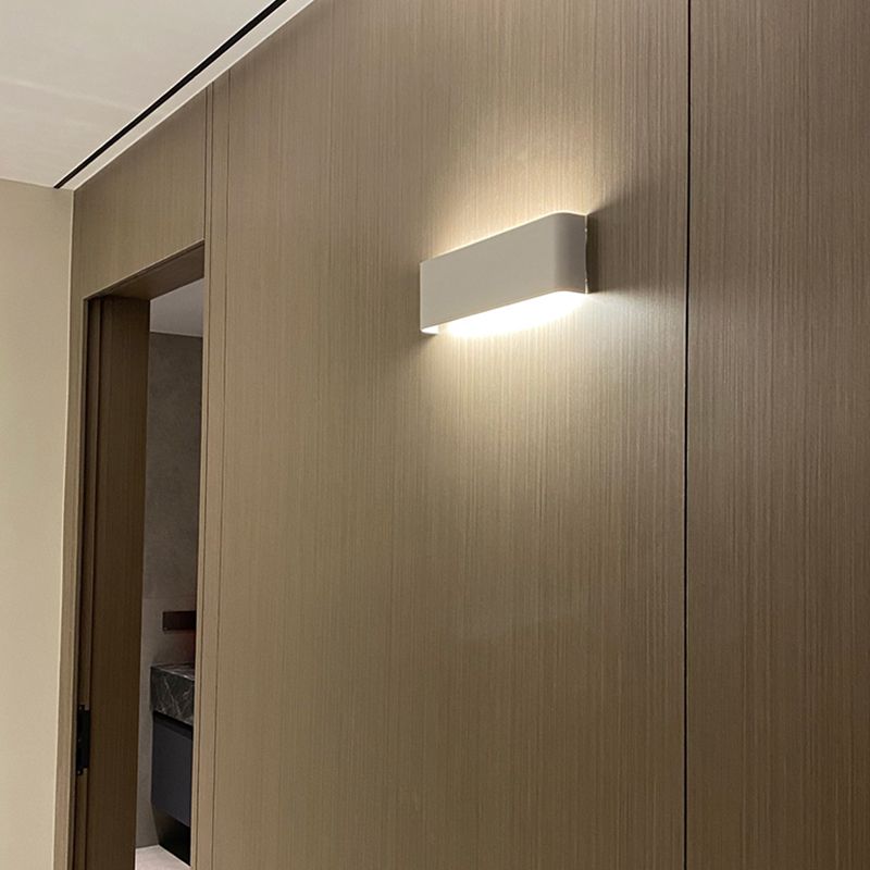 Luz de pared LED recta de la pared moderna de 2 luces con aluminio para dormitorio