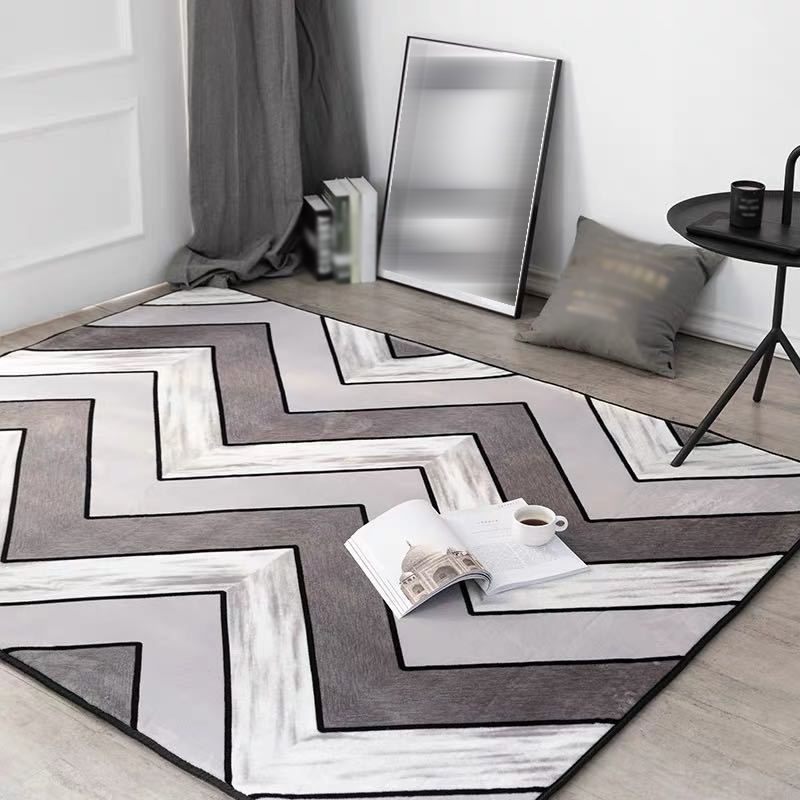 Bruin modern tapijten polyester kleur klontdapje niet-slip achterste tapijt voor woningdecoratie
