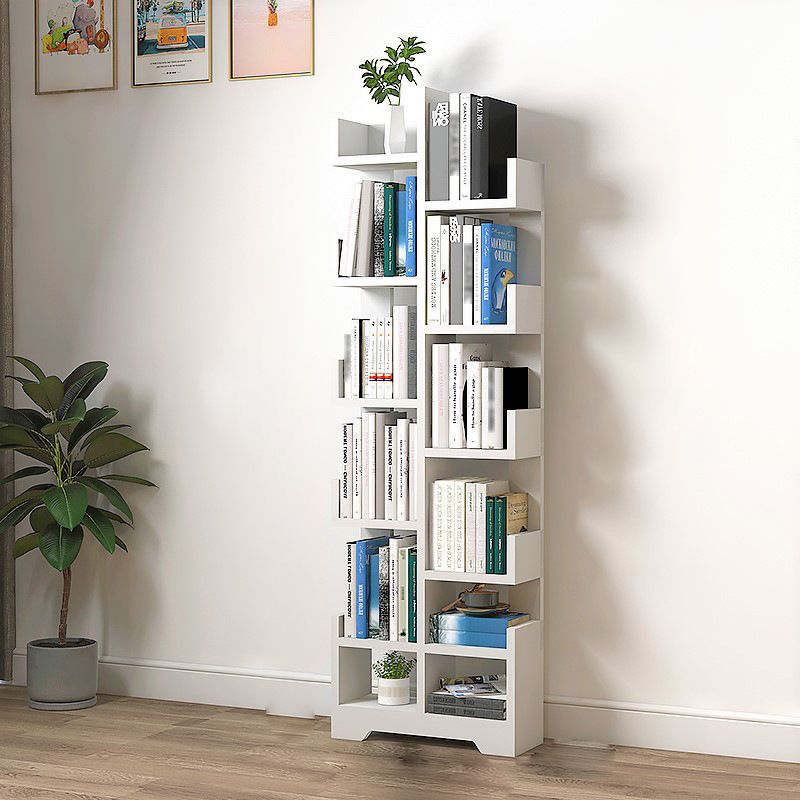 Scandinavian Manufactured Wood Geometric Bookshelf Vertical Open Bookshelf