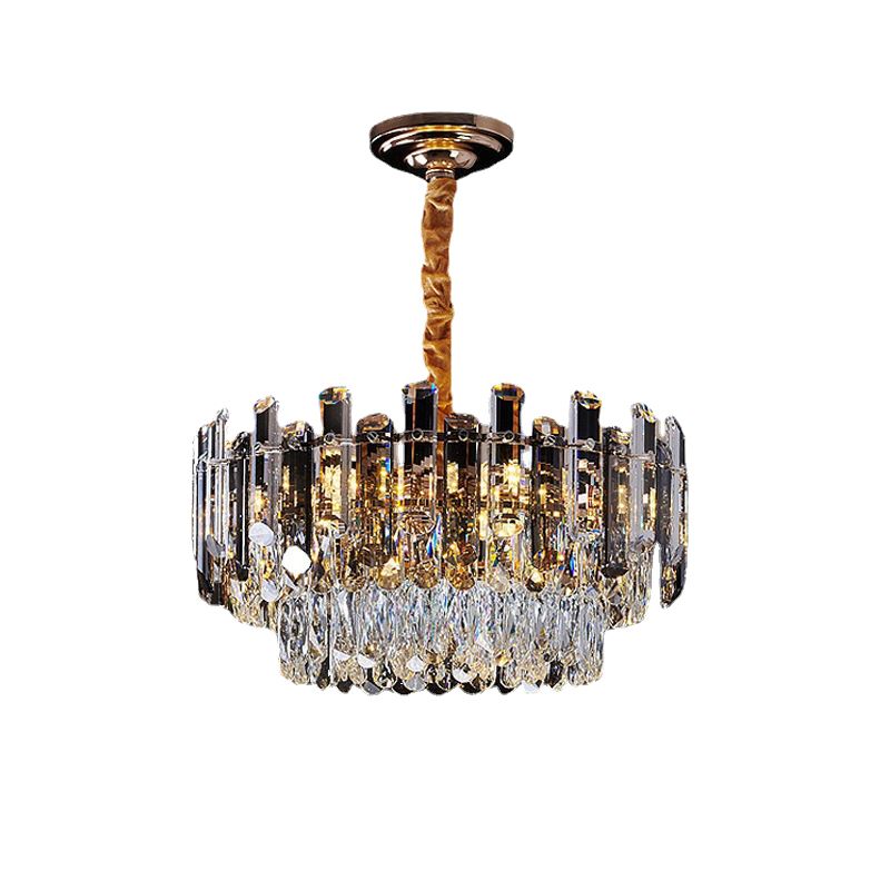 Eigentijdse stijl geometrie vorm kroonluchter lichten kristallen hangende lichten