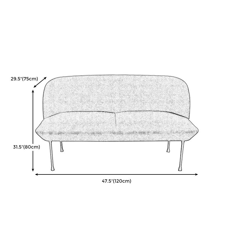 30.71" H Linen Armless Contemporary Sofa with Tight Back for Apartment