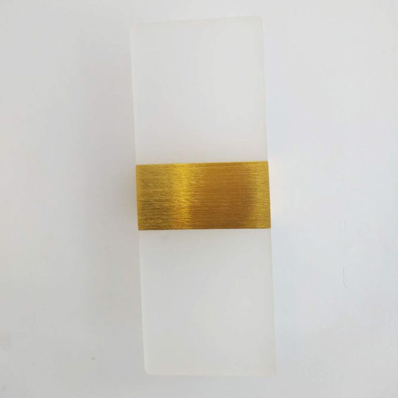 Moderno de moda simple estilo geométrico mate de pared de metal 1 apliques de luz