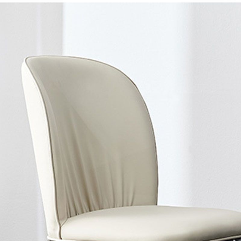 Industrial Style Chair Dining Armless Dining Chairs with Metal Legs for Home