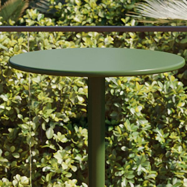 Contemporary Metal Round Bar Table Outdoor Pedestal Bar Dining Table