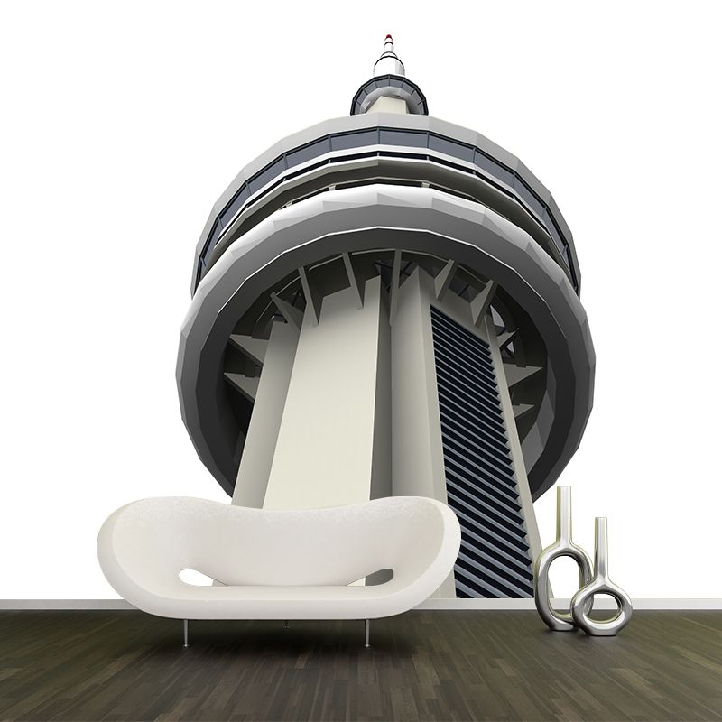 Contemporary City Wall Mural Wallpaper for Meeting Room, Moisture Resistant