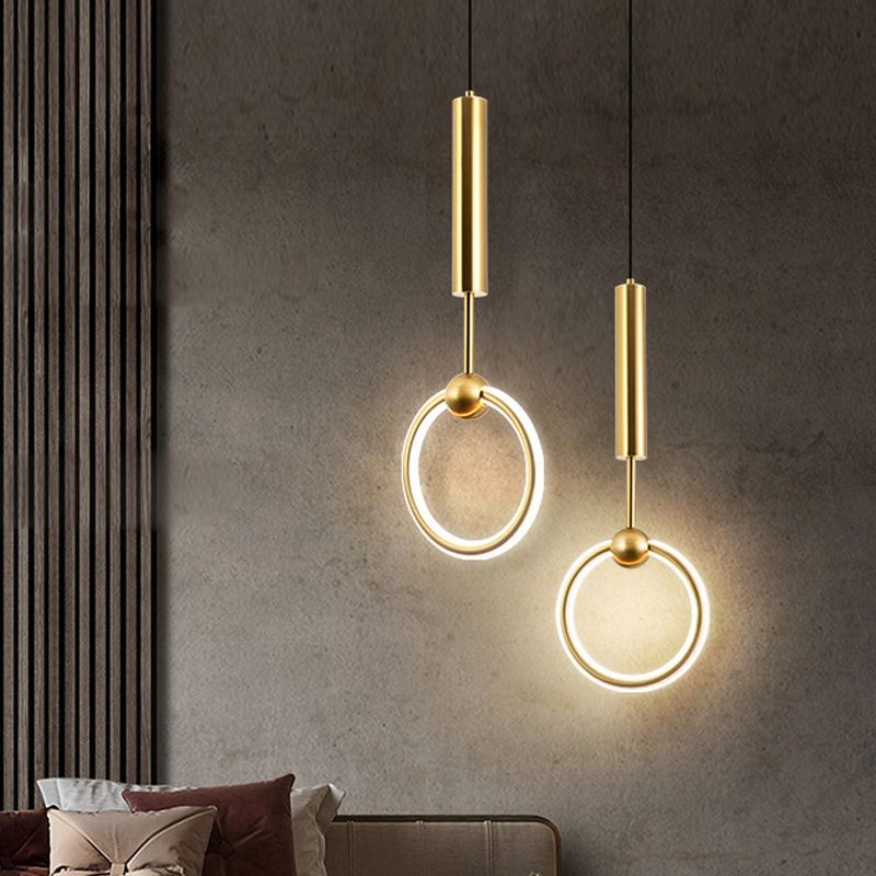 Lumière suspendue linéaire minimaliste Aménagement d'éclairage pendentif moderne pour le salon