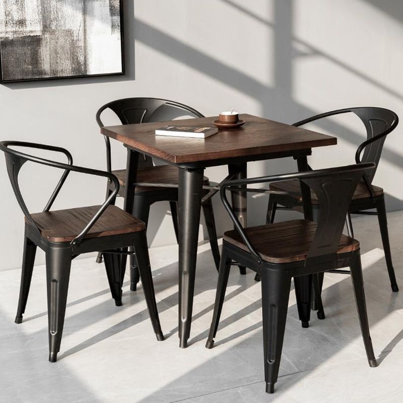 Industrial 1/3/4/5 Pieces Dining Set Wood Dining Table for Dining Room