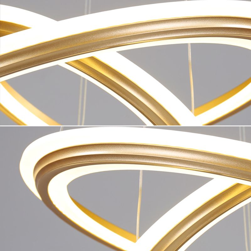 Accesorios de iluminación de lámpara de múltiples niveles Lámpara colgante de lámpara de 3 luces con sombra acrílica