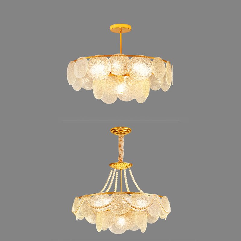 Glass Drum Flush Light Fixtures Modern Flush Mount Ceiling Lights for Living Room