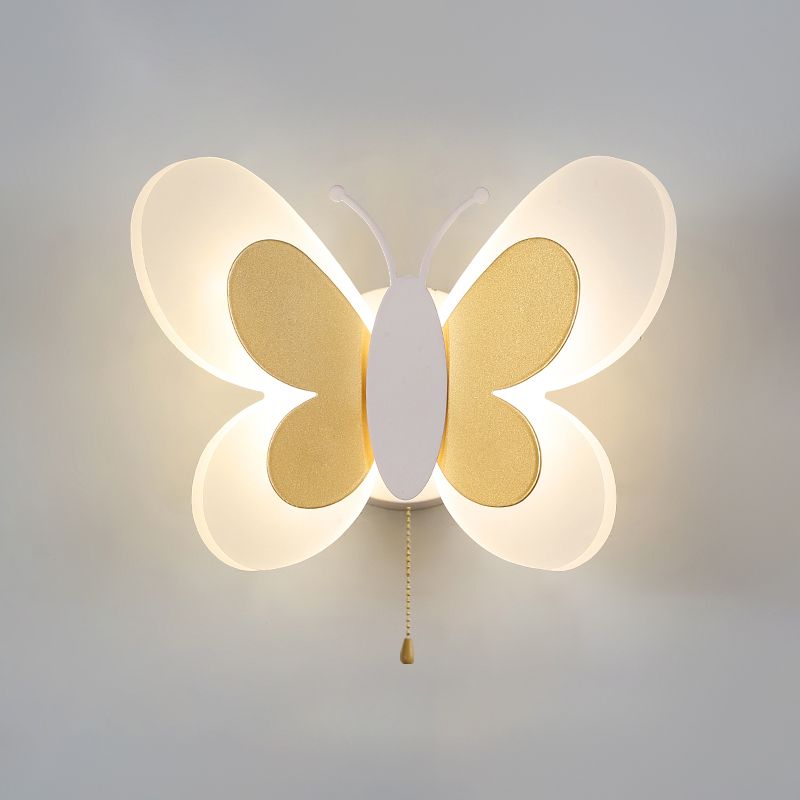 Unique Shape Metal Wall Sconce Kid Style 2 Lights Wall Mount Lighting