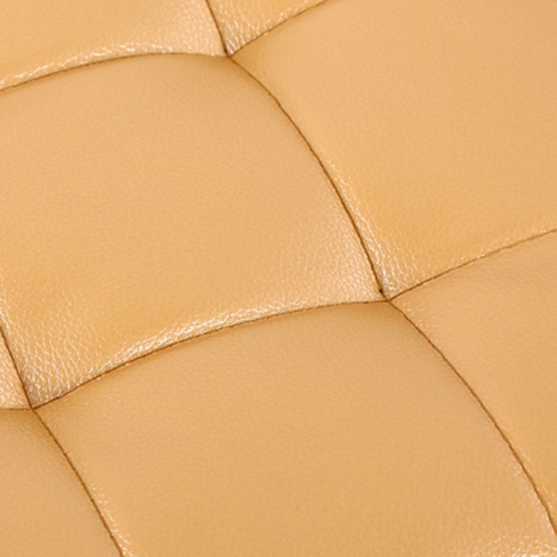 Modern Pouf Ottoman PU Leather Upholstered Tufted Square Ottoman with Storage