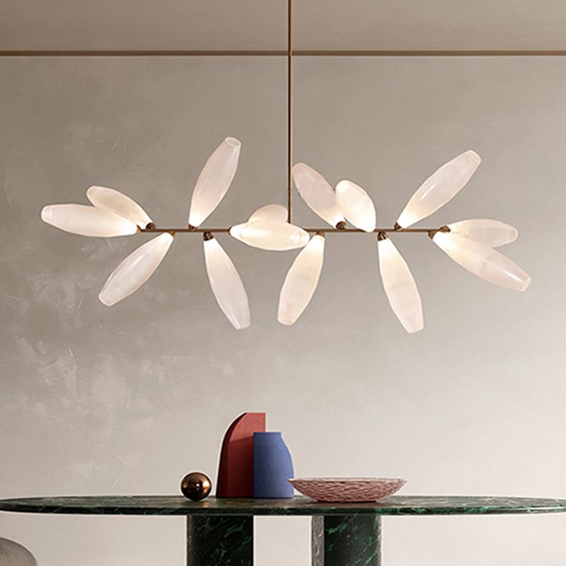 Modern Island Lamp Glass Shade Chandelier Light Fixture for Dining Room Kitchen