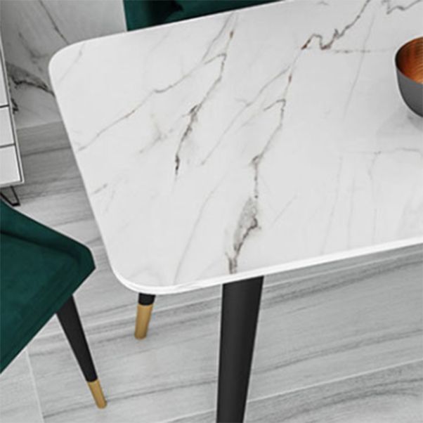 Glam Style Sintered Stone Dining Set Rectangle 1/5/7 Pieces Dining Set for Dining Areas