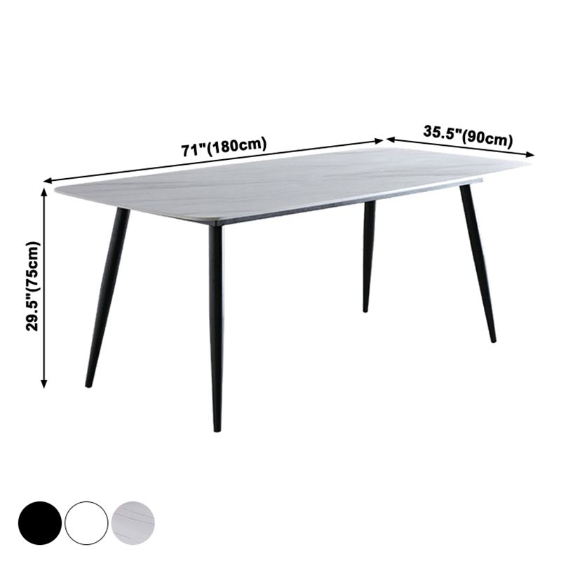 Hedendaagse gesinterde stenen top standaard eettafel rechthoek eettafel voor keuken