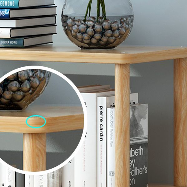 Modern Etagere Wooden Book Shelf Open Shelf Bookcase for Home