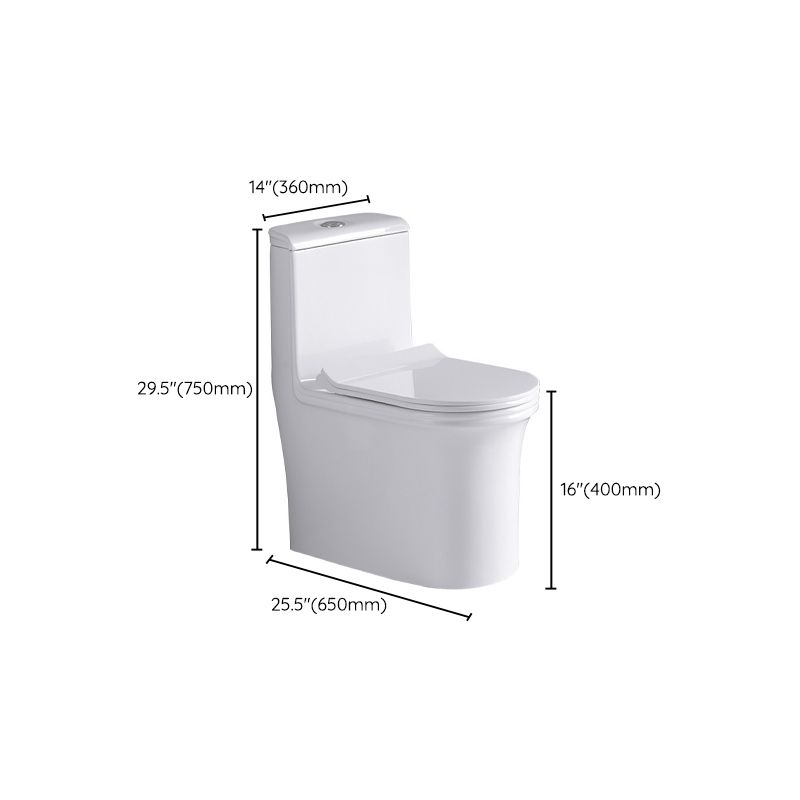 Contemporary All-In-One Toilet White Toilet Bowl with Toilet Seat