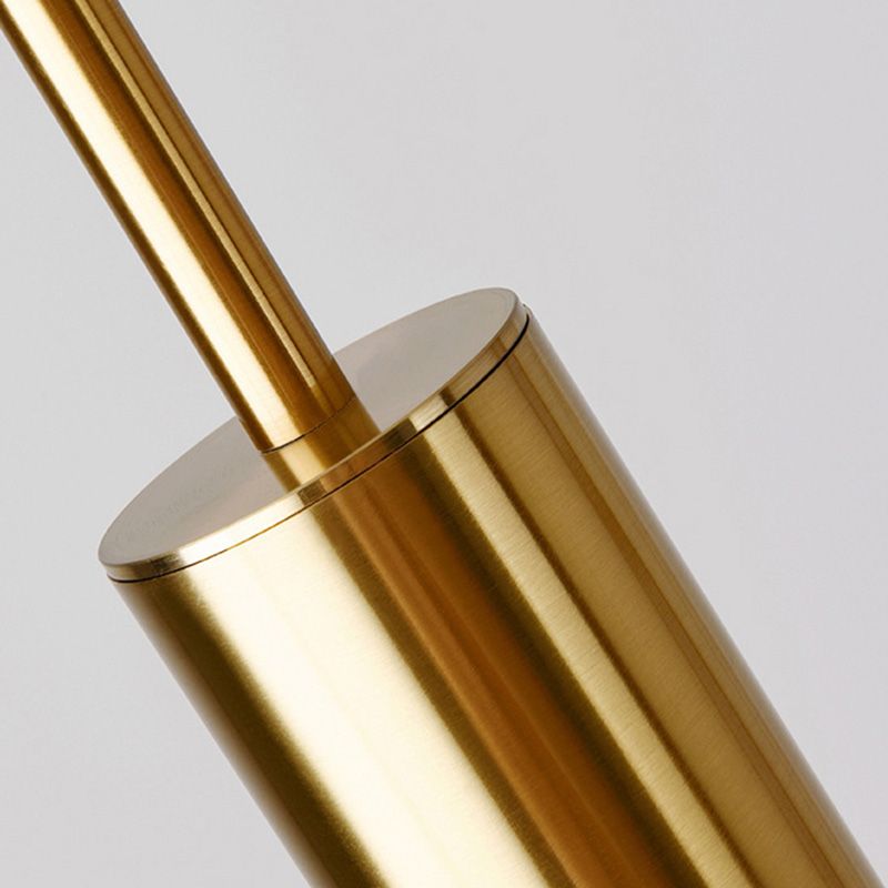 Modern Tube Shape Pendant Gold Metal Multiple Hanging Ceiling Light for Spiral Stair