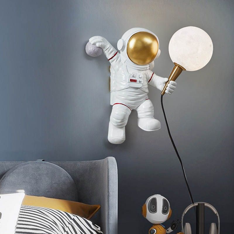 Astronauti SCONCE MOLTO MODERNO MODERNO UNA BONUA FLUSA SCONCO PER MAURNA PER CAMERA COMPLETA