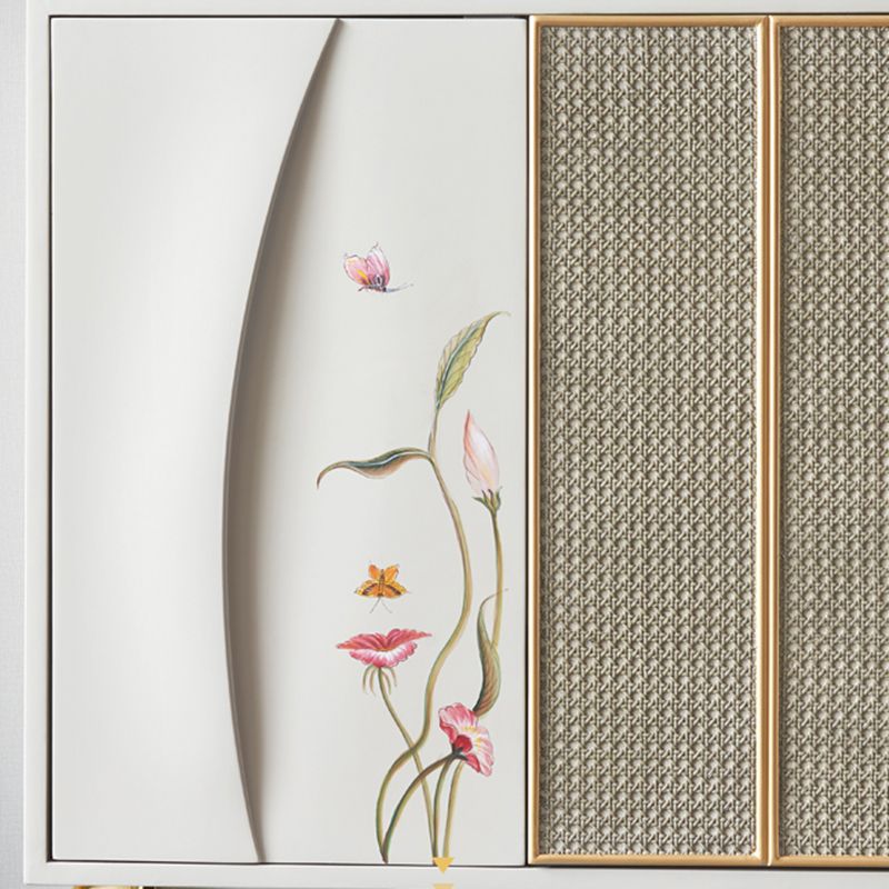 Classic Glam Horizontal Combo Dresser Wood Storage Chest Dresser for Bedroom