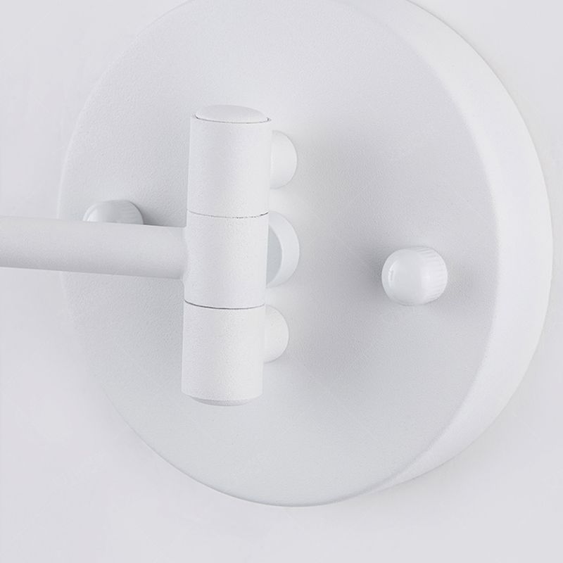 Modern Style Half Cylinder Shade Swing Arm Wall Lighting Metal 1 Light Sconce Lamp