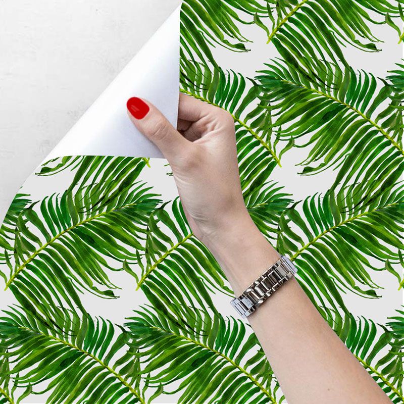 Tropical Palm Tree Wall Art Guest Room Minimalist Wallpaper Roll, Easy to Remove, 29.1 sq ft.