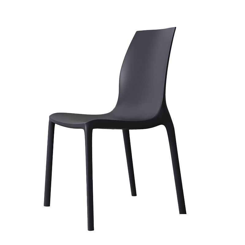 Sillas de comedor sin brazos apilables contemporáneas, silla con respaldo sólido para uso doméstico