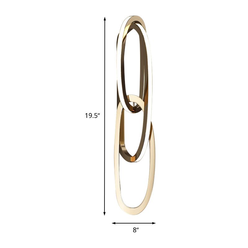 Aluminium geometrische ring SCONCE LICHT Modernisme LED Gold Wall Lamp armatuur voor woonkamer