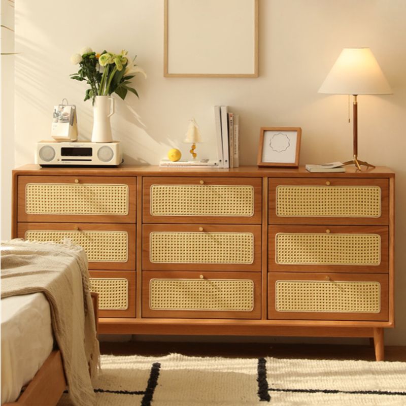 Contemporary Chest Rectangle Pine with Drawer Knobs Straight Legs Accent Chest
