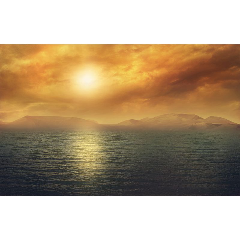 Illustration Wall Mural Wallpaper Mountain Sitting Room Wall Mural