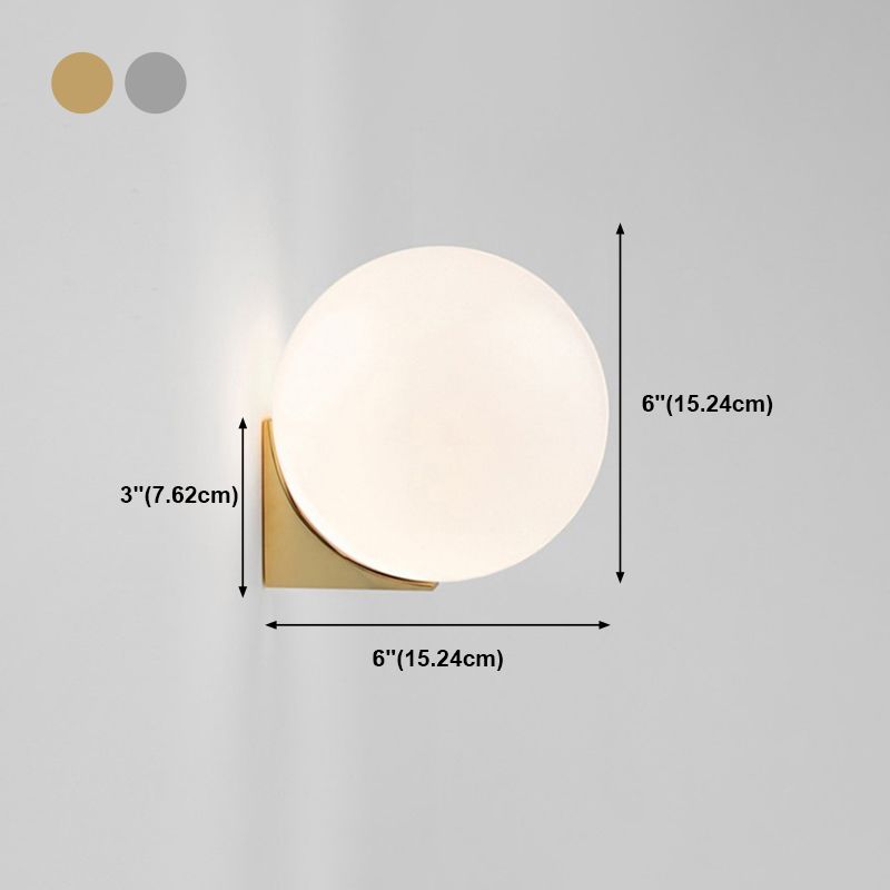 Glass Orb Wall Sconces Modern Style Multi Lights Wall Mounted Lamps