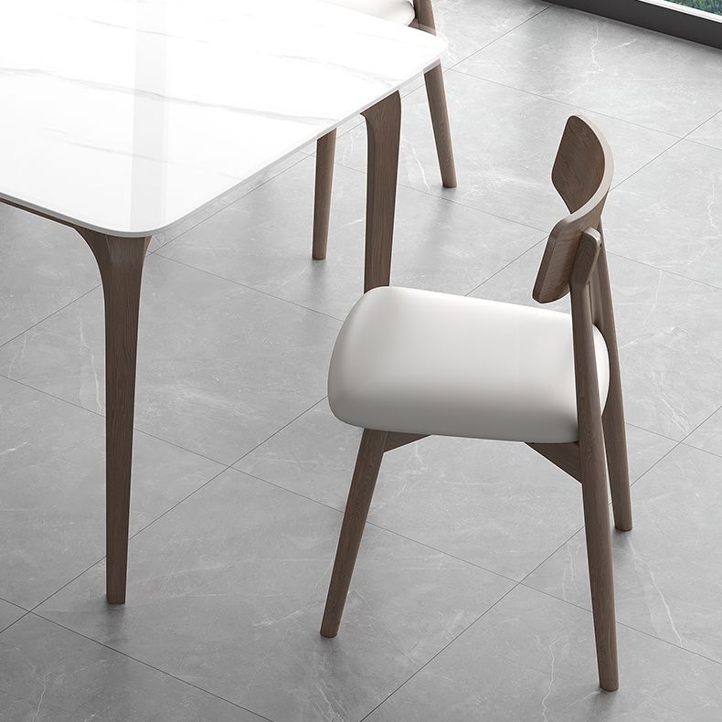 Middeleeuwse moderne gesinterde stenen tafel voor restaurant rechthoektafel met houten 4 poten