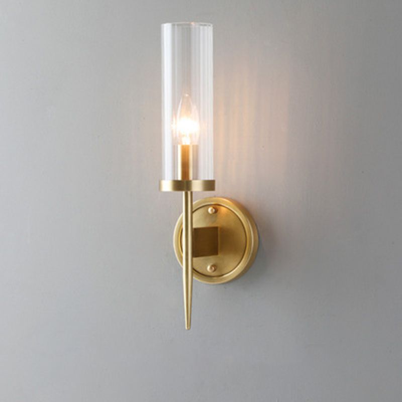 Simplicité traditionnelle Vanité Vanité Lumières Lumières murales en verre Mount d'éclairage pour salle de bain