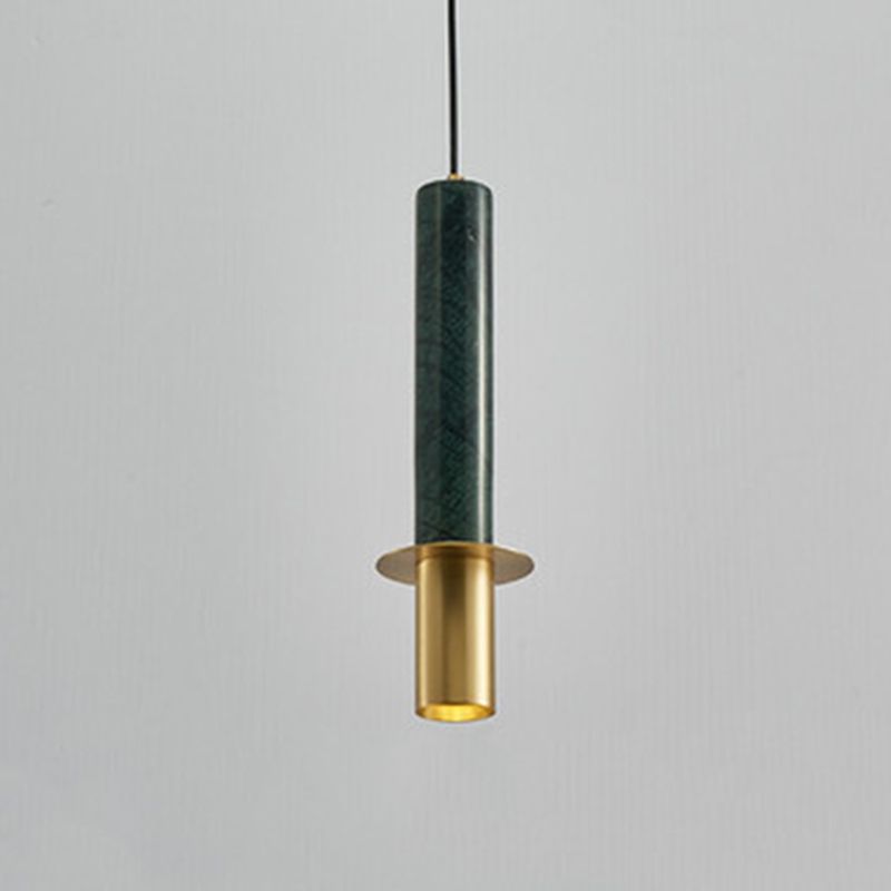 Nordic Modern Long Cylindrical Shape Pendant Light Stone Small Suspension Light  for Living Room