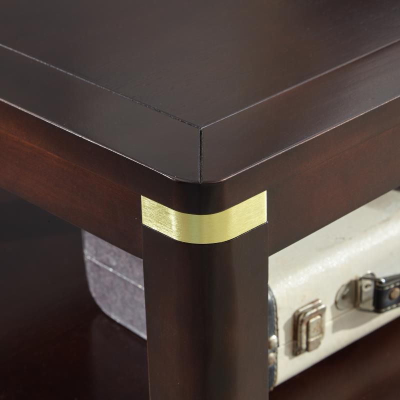 Square Accent Side Table Solid Wood Four-Leg Sofa Side Accent Table