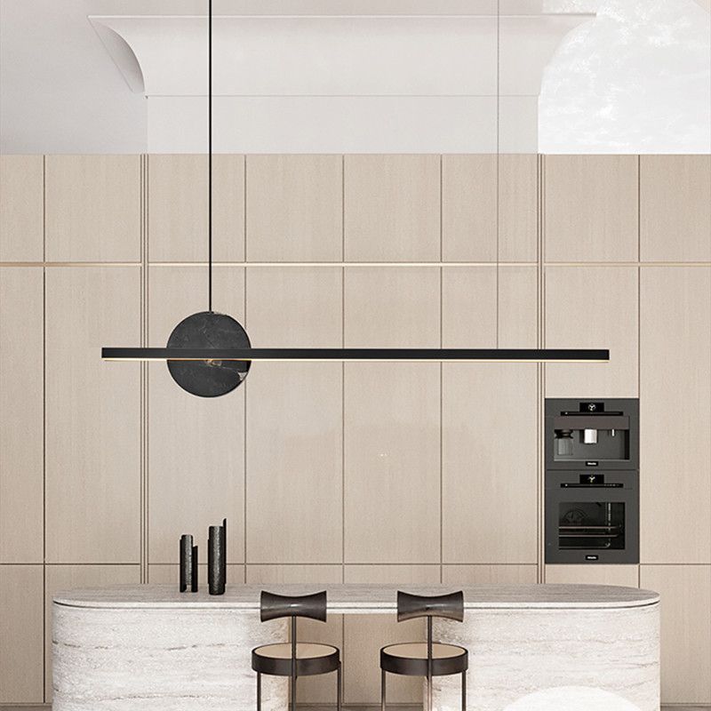Simple Hanging Island Light Marble LED Hanging Lighting Fixture for Sitting Room