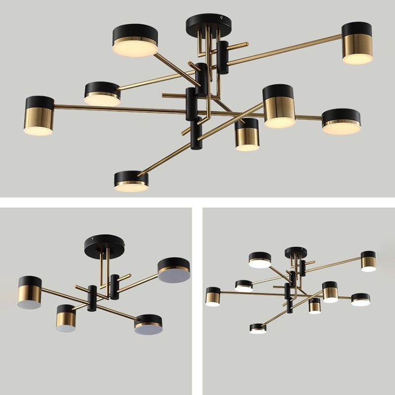 Simplicity LED Appeding Appeding Gold Gold ombreggiate lampadario appeso con tonalità metallica