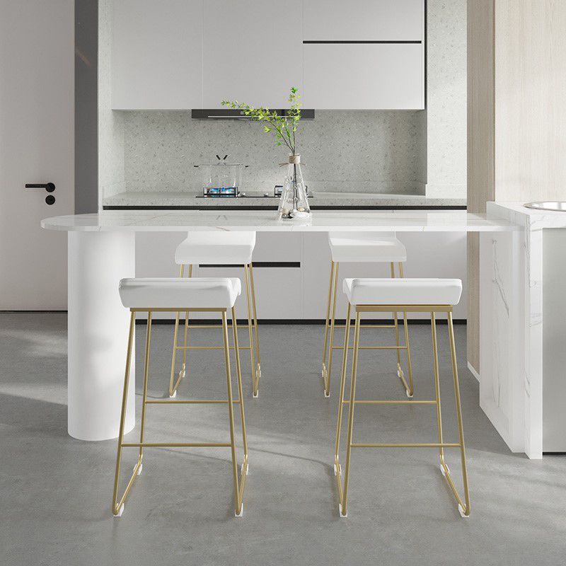 Modern Irregular Shape Bar Table Set 1/2/5 Pieces Sintered Stone Counter Table with Stools