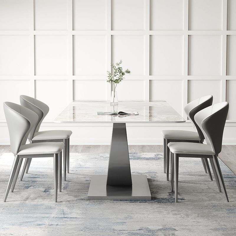 Designer Style Sintered Stone Dining Set Rectangle 1/3/4/5/7 Pieces Dinette Table Set
